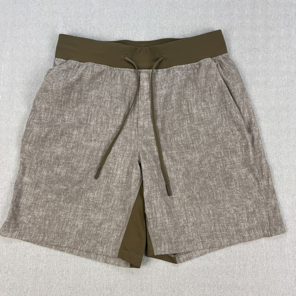 Lululemon T.H.E. Short Mens S Heathered Beige 7.5" Inseam Stretch Drawstring